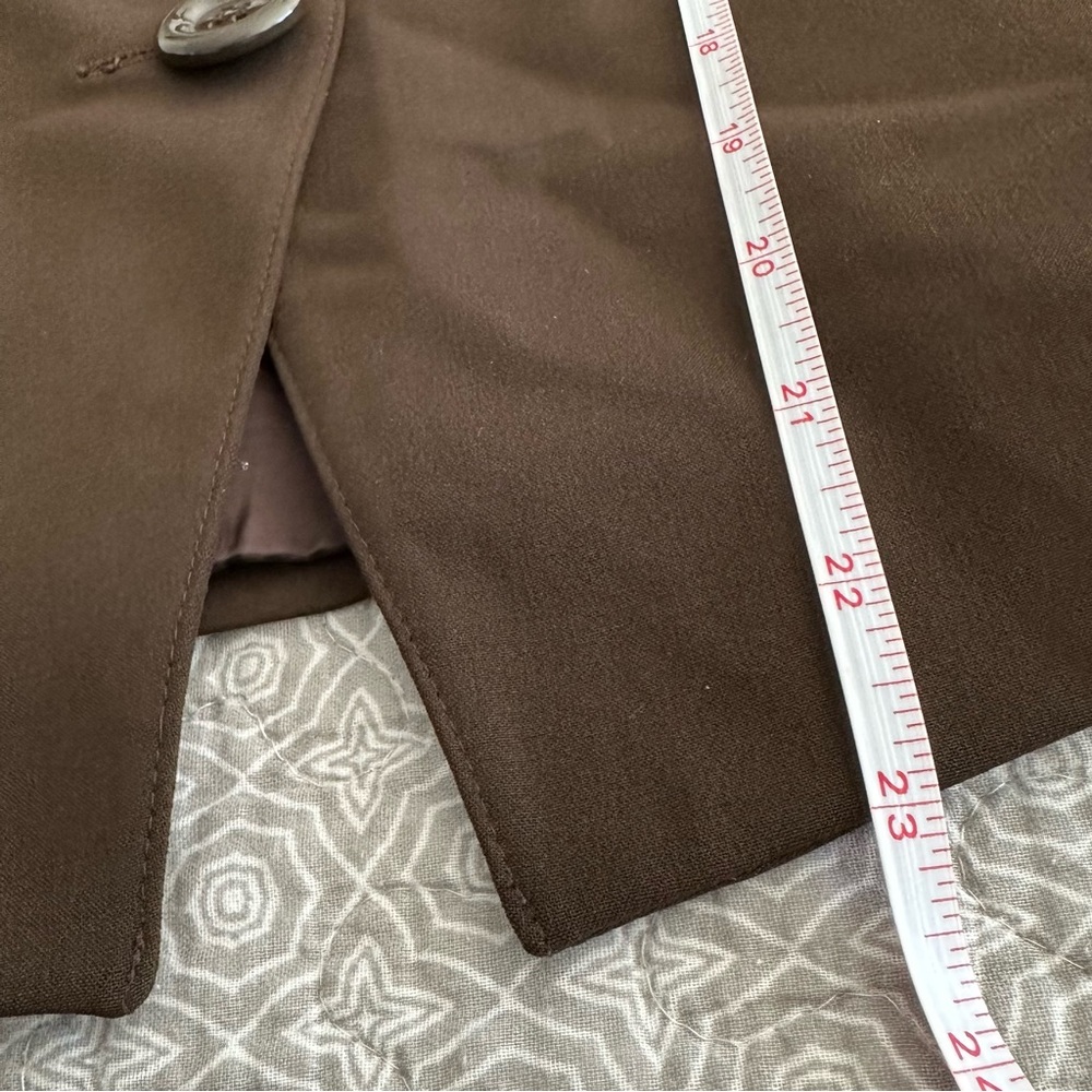LAFAYETTE 148 New York Brown Wool Cropped Blazer Jacket Size 2 - Picture 6 of 9